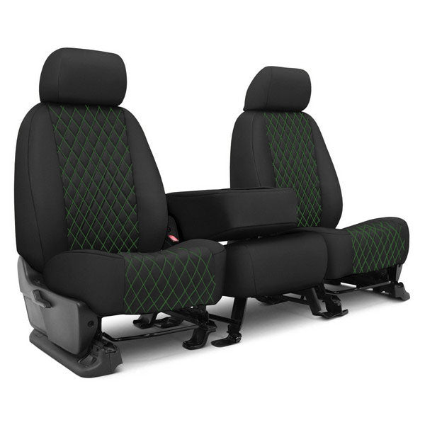 CalTrend Faux Leather Diamond Quilted Seat Covers (Custom-Fit) – Quilted Leather-Look Style, Easy-Clean Protection | Offroad Unlimited