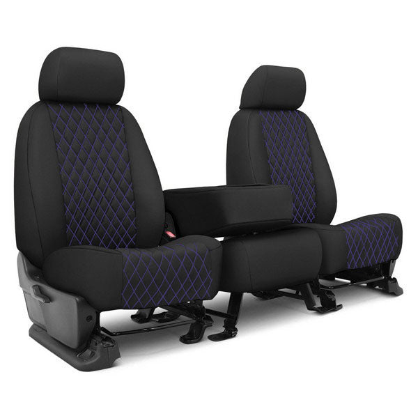 CalTrend Faux Leather Diamond Quilted Seat Covers (Custom-Fit) – Quilted Leather-Look Style, Easy-Clean Protection | Offroad Unlimited