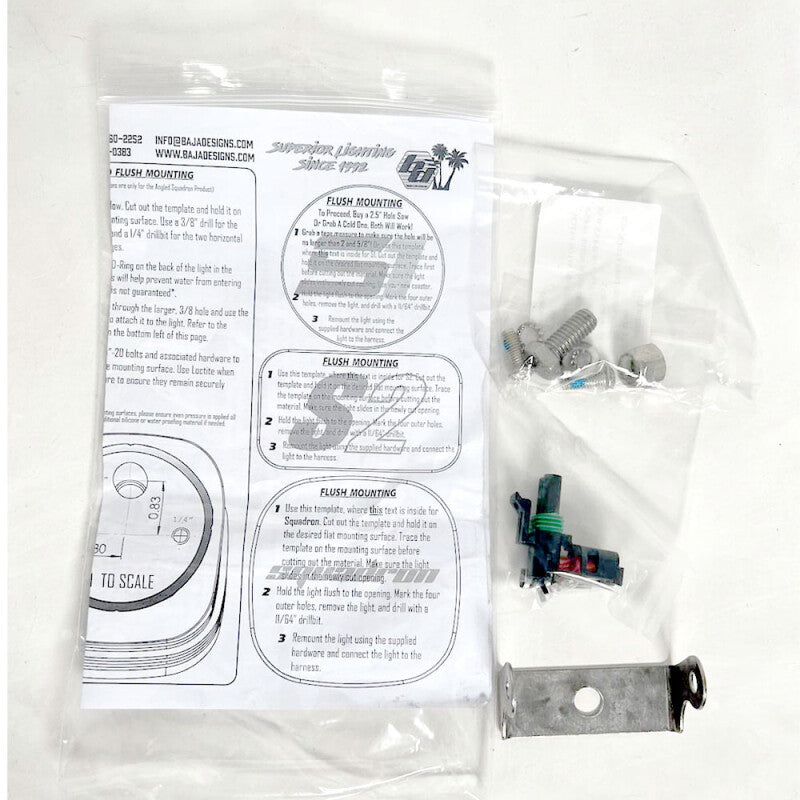 Baja Designs Parts Bag S2/Squadron - Single with mounting kit