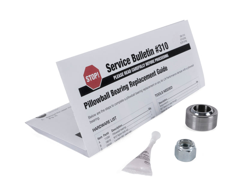 Air Lift Service Kit Replacement Pillowball Bearing components and instructions for offroad performance upgrades.