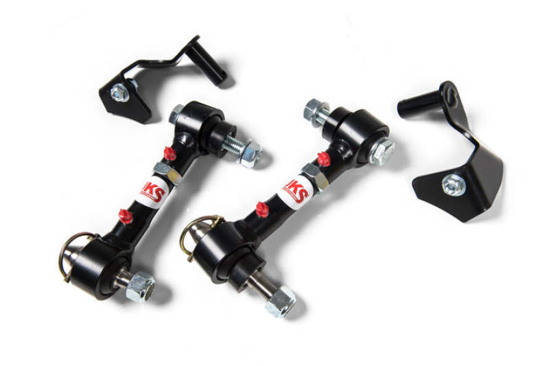 JKS Manufacturing Jeep Wrangler JL Quicker Disconnect Sway Bar Links 0-2in Lift for offroad performance upgrades.