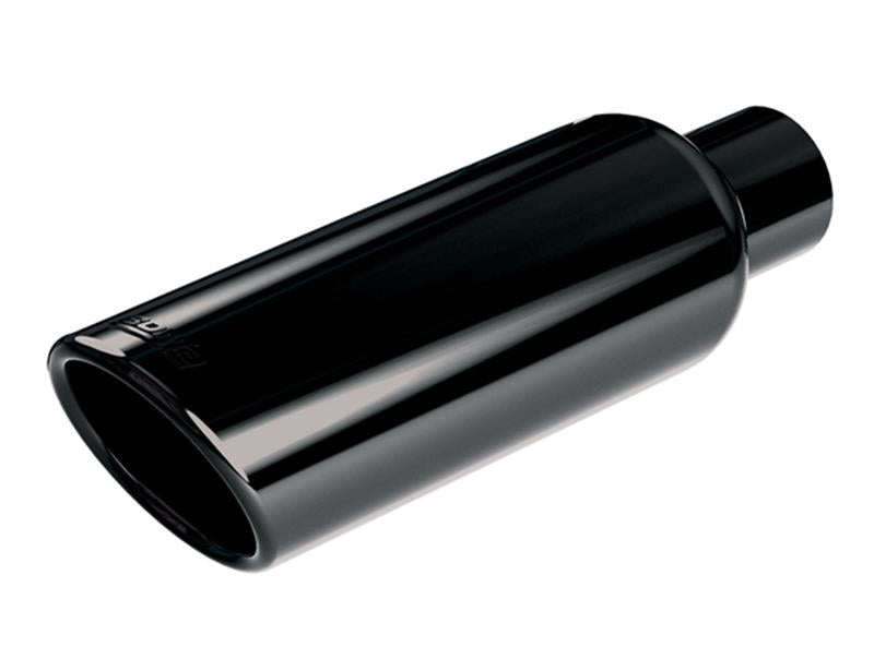 Borla 12-14 Jeep Wrangler Tip Kit V6 4WD Black Chrome Tip Rear 4inx14inx2.78in ID exhaust tip for custom vehicle look.