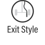 Exit Style illustration for MagnaFlow 2021 Ford Bronco Overland Series Cat-Back Exhaust w/ Single Straight Driver Exit- No Tip