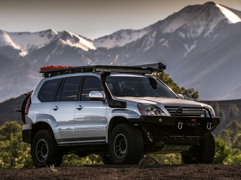 ICON 03-09 Lexus GX470 0-3.5in Stage 5 Suspension System w/Tubular UCA on rugged terrain