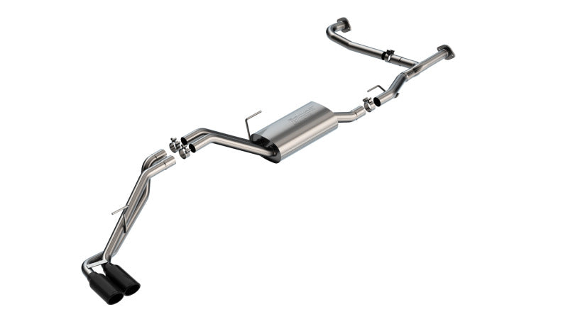 Borla 22-23 Nissan Frontier 3.8L V6 2WD/4WD AT S-Type Catback Exhaust - Black Chrome Tips Main image
