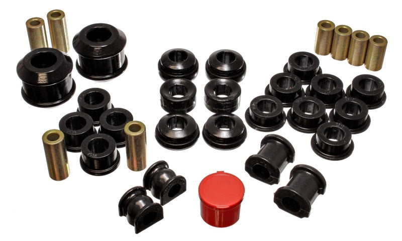 Energy Suspension 02-04 Acura RSX (includes Type S) Black Hyper-Flex Master Bushing Set for offroad performance upgrades.