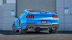 Borla 2024 Ford Mustang GT 5.0L V8 w/ Active Exhaust ATAK Cat-Back Exhaust System rear view in blue