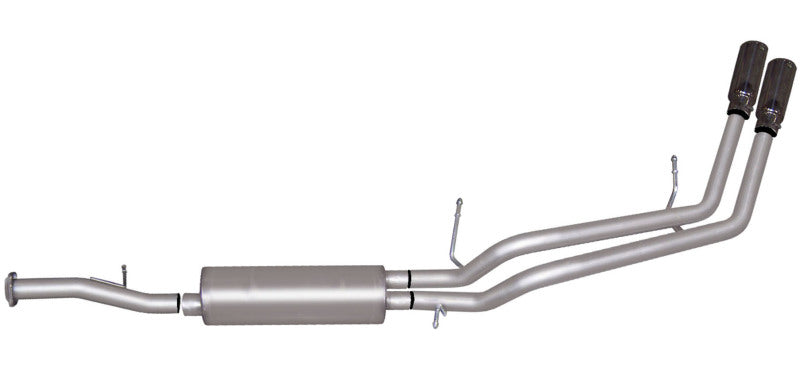Gibson 07-12 Chevrolet Avalanche LS 5.3L 2.25in Cat-Back Dual Sport Exhaust - Aluminized for offroad performance upgrades.