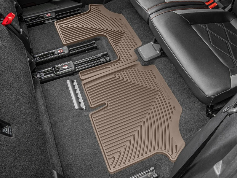 WeatherTech 18-26 Volkswagen Atlas-Bench 2nd Row-3rd Row Rear All-Weather Floor Mats - Tan Secondary image