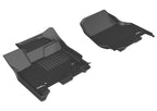 3D MAXpider 2015-2020 Ford F-150 SuperCab/SuperCrew Kagu 1st Row Floormat - Black for ultimate vehicle protection