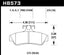 Hawk 04-06 Pontiac GTO HPS 5.0 Rear Brake Pads dimensions diagram