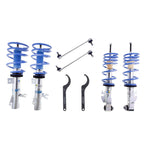 Bilstein B14 2007 Mini Cooper Base Hatchback Front and Rear Suspension Kit components with blue coils and hardware