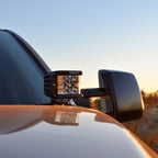 Rigid Industries 14-20 Toyota Tundra A-Pillar Light Kit w/D-SS Flood mounted on truck