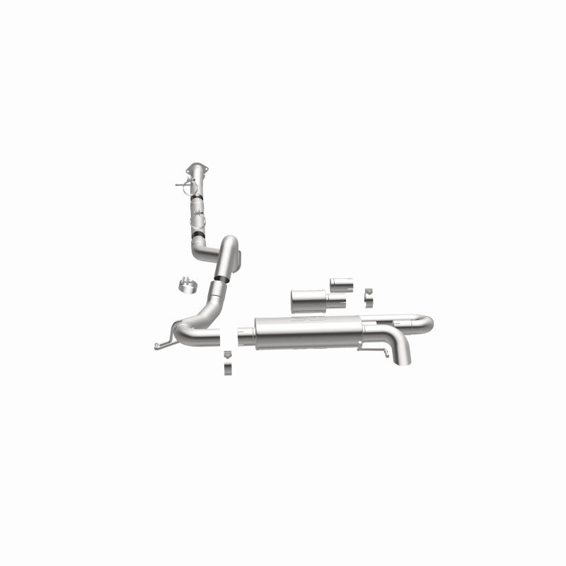 MagnaFlow 2021 Ford Bronco Overland Series Cat-Back Exhaust w/ Single Straight Driver Exit- No Tip parts for offroad upgrades
