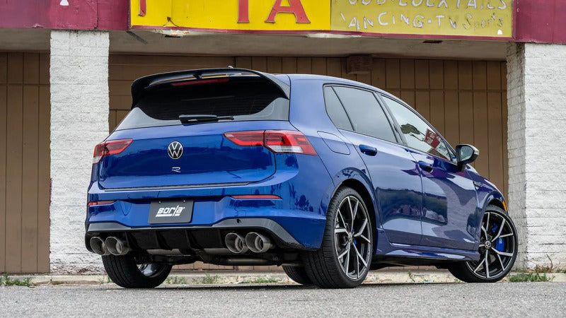 Borla 22-25 Volkswagen Golf R S-type Cat-Back Exhaust - Dual 4.5in Stainless Brushed Tips w/ Logo Secondary image