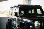 DV8 Offroad 2018+ Jeep Wrangler JLO A Pillar Dual Light Pod Mounts on a black Jeep.