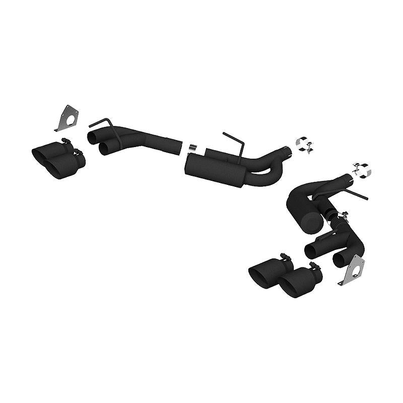 MBRP 16-19 Chevrolet Camaro V6 2.5in BLK NPP Dual Axle Back Exhaust w/ 4in Quad Dual Wall Tips Secondary image