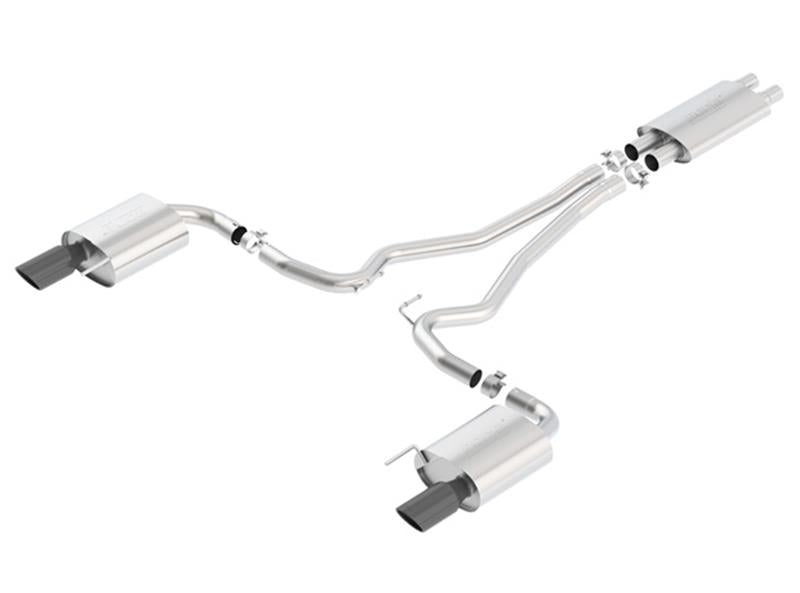 Borla Touring Cat-Back 15 Ford Mustang GT 5.0L V8 MT/AT 2.5in pipe Black 4in tip Secondary image