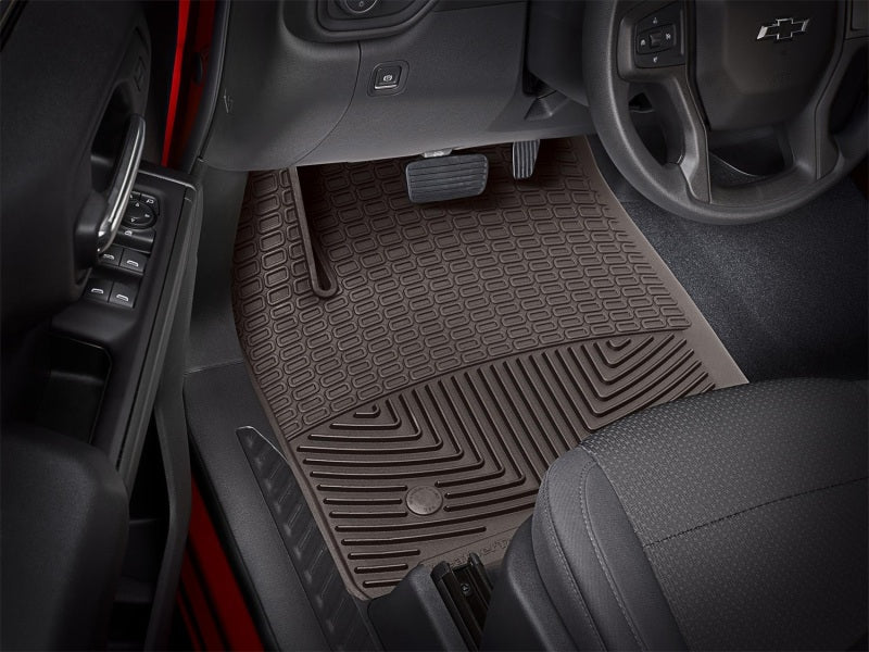 WeatherTech 2019+ Chevrolet Silverado 1500 Crew Cab Front Rubber Mats - Cocoa Secondary image