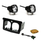 Baja Designs Suzuki DRZ400/S/SM/DR650/SE/R/RE/S Dual S1 Headlight Kit with mounting hardware, offroad lighting.