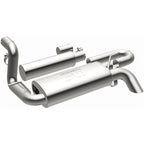 MagnaFlow 18-23 Jeep Wrangler JL 2.0L/3.6L Overland Series Axle-Back Exhaust for offroad performance upgrades.