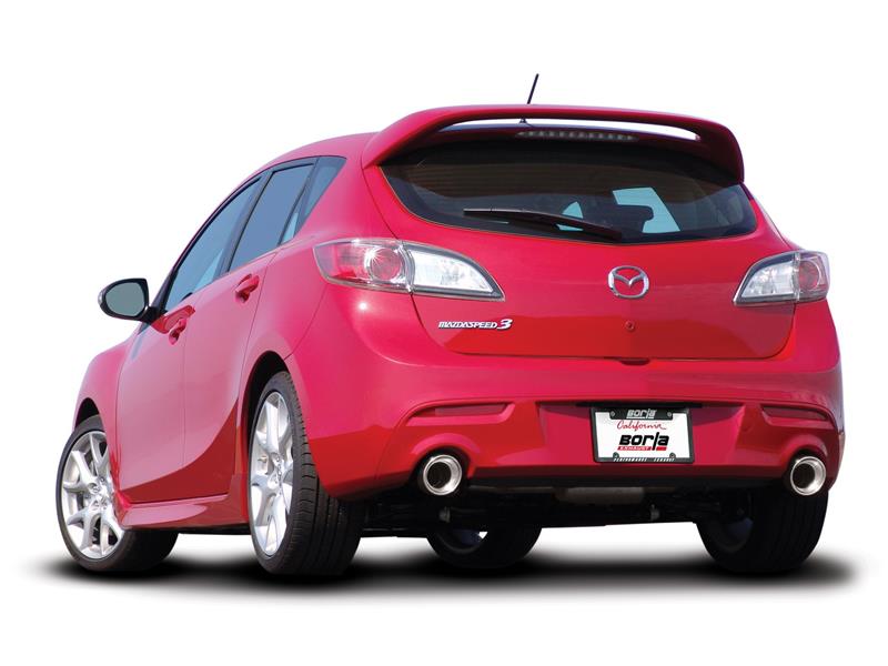 Borla 10-13 Mazda 3/Mazdaspeed 3 2.5L/2.3L Turbo FEW MT Hatchback SS Exhaust (rear section only) in red