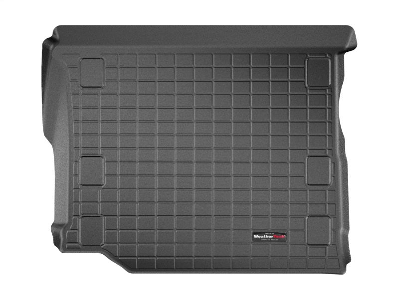 WeatherTech 2018+ Jeep Wrangler Unlimited Cargo Liner-Black for complete trunk protection.