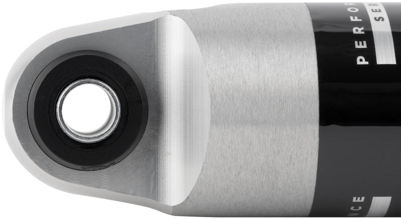 Fox 2018+ Jeep Wrangler JL 2.0 Performance Series 7.43in. Smooth Body IFP Steering Stabilizer (Alum) close-up view.