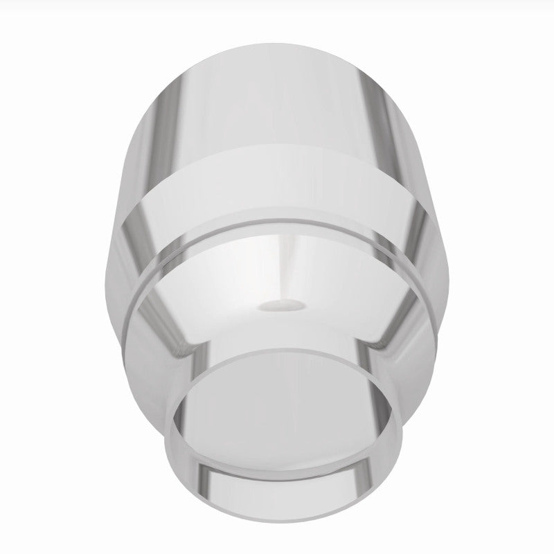 MagnaFlow Tip Stainless Double Wall Round Single Outlet Polished 4.5in DIA 2.5in Inlet 5.75in Length