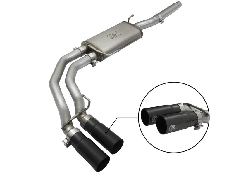 aFe Rebel Exhausts Cat-Back SS Ford F-150 04-08 V8 4.6/5.4L w/ Black Tips Secondary image