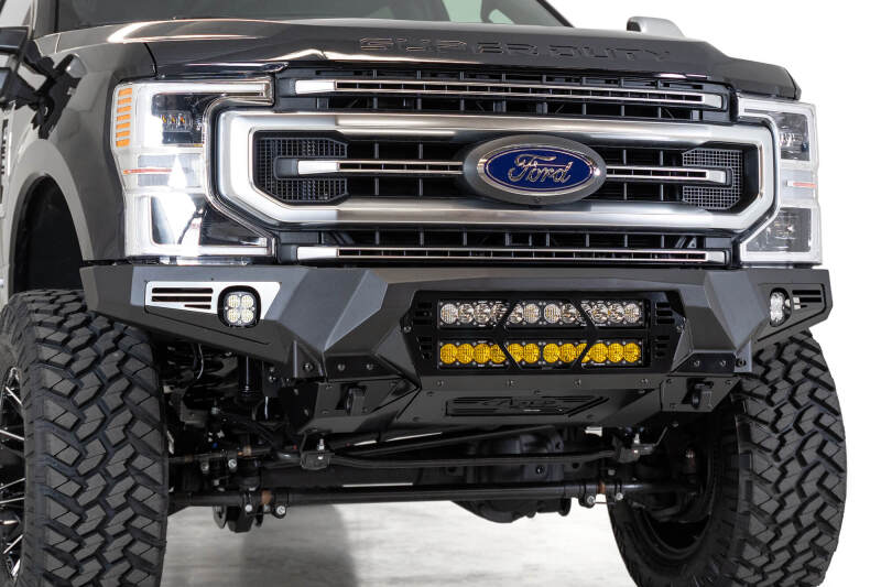 Addictive Desert Designs 17-20 Ford Super Duty Bomber Front Bumper w/ Mounts For 20in Light Bars Secondary image