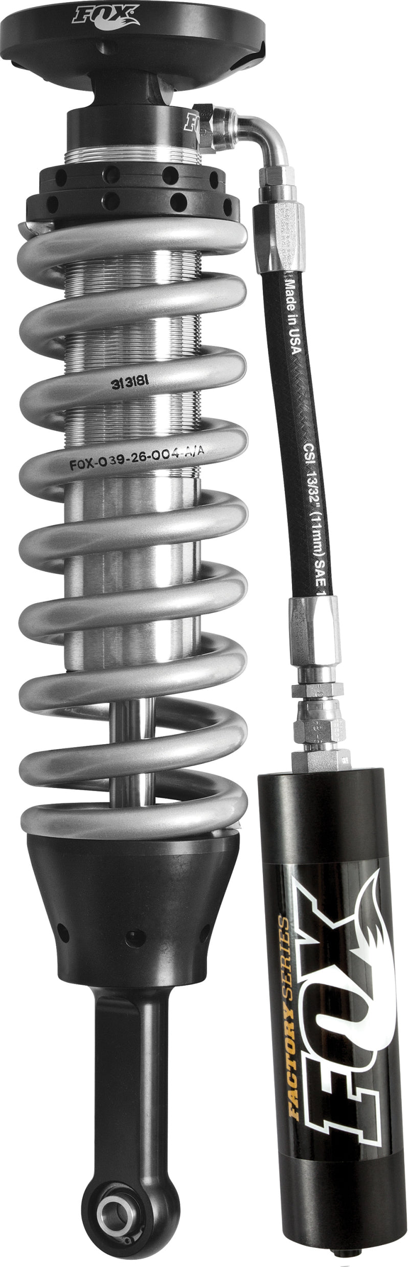 Fox 07+ Tundra 2.5 Factory Series 6.01in. Remote Reservoir Coilover Shock Set - Black/Zinc for offroad performance upgrades. Main image