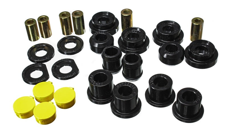 Energy Suspension 06-11 Honda Civic Black Rear Lower Trailing Arm and Lower Knuckle Bushing Set components for offroad performance upgrades.