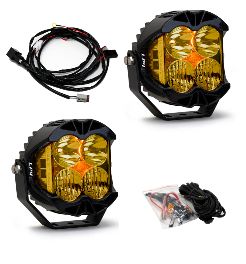 Baja Designs LP4 Pro Driving/Combo LED - Amber (Pair) for offroad lighting.