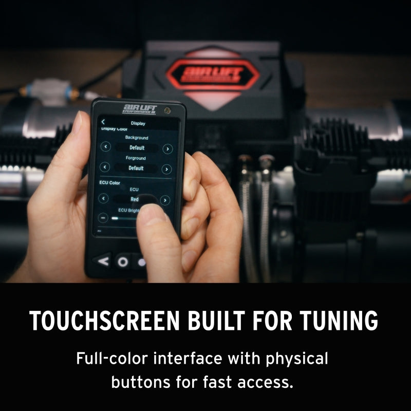 Air Lift ALP4 Air Management 3/8in Airline (No Tank/Compressor) touchscreen tuning interface.