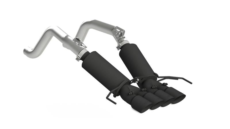 MBRP 14-19 Chevy Corvette V8 6.2L 3in Black Dual Cat Back w/ 4in Quad Dual Wall Tips Secondary image