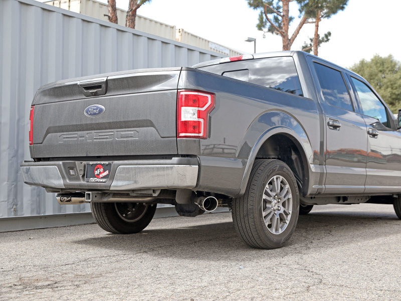 aFe Gemini XV 3in 304 SS Cat-Back Exhaust 15-20 Ford F-150 V6 2.7L/3.5 w/ Polished Tips Secondary image