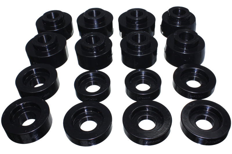 Energy Suspension 08-16 Ford F-250/F-350/F-450/F-550 Super Duty Crew Cab Black Body Mount Set for offroad performance upgrades