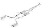 Borla 15-16 Dodge Charger 3.6L V6 ATAK Cat Back Exhaust (Uses Factory Valence) components layout.