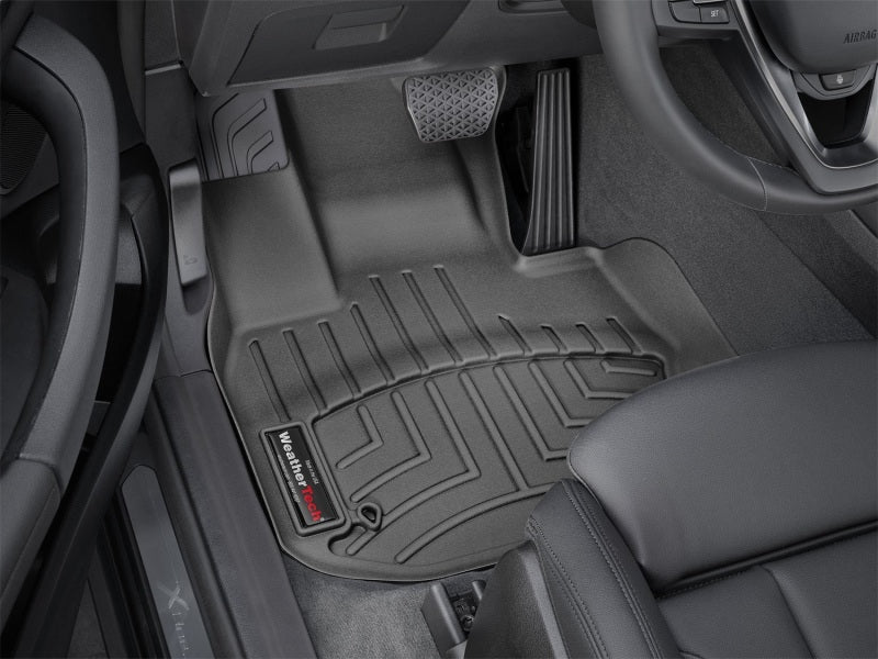 WeatherTech 2018+ BMW X3 Front FloorLiner - Black interior view