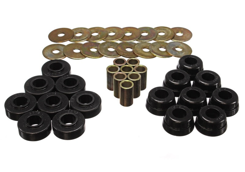 Energy Suspension GM Body Mount Set W/Hardware - Black components for offroad performance upgrades and drivetrain upgrades.