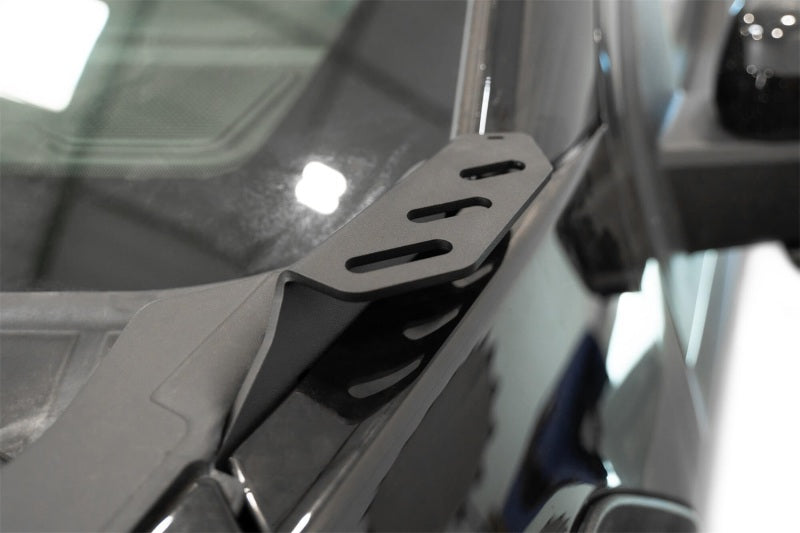 Addictive Desert Designs2021+ Ford F150 / 2021+ Ford F150 Raptor Ditch Light Brackets close-up view.