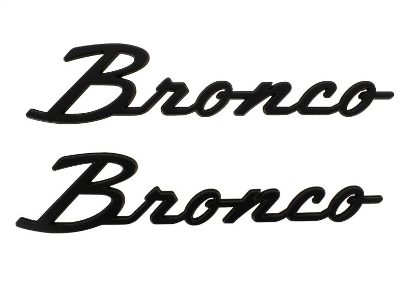 Ford Racing 2021+ Bronco Classic Script Fender Badges - Matte Black (Pair) Secondary image