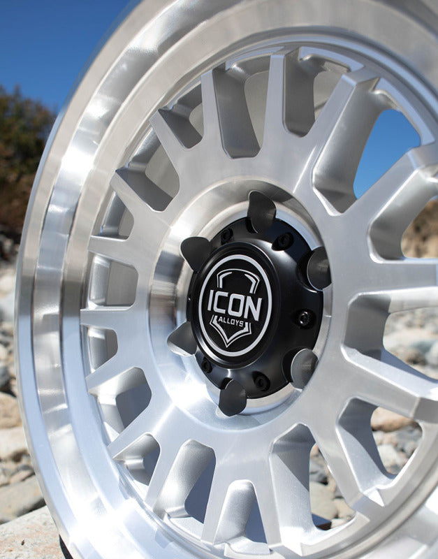 ICON Anza 17x8.5 5x150 25mm Offset 5.75in BS Silver Machined Wheel Secondary image