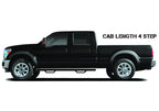 N-Fab RS Nerf Step 18-19 Jeep Wrangler JL 4DR - Full Length - Tex. Black installed on a pickup truck.