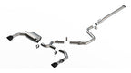 Borla 22-23 Hyundai Elantra N 2.0L 4 CYL. Turbo AT/MT ATAK Catback Exhaust Black Chrome components and design.