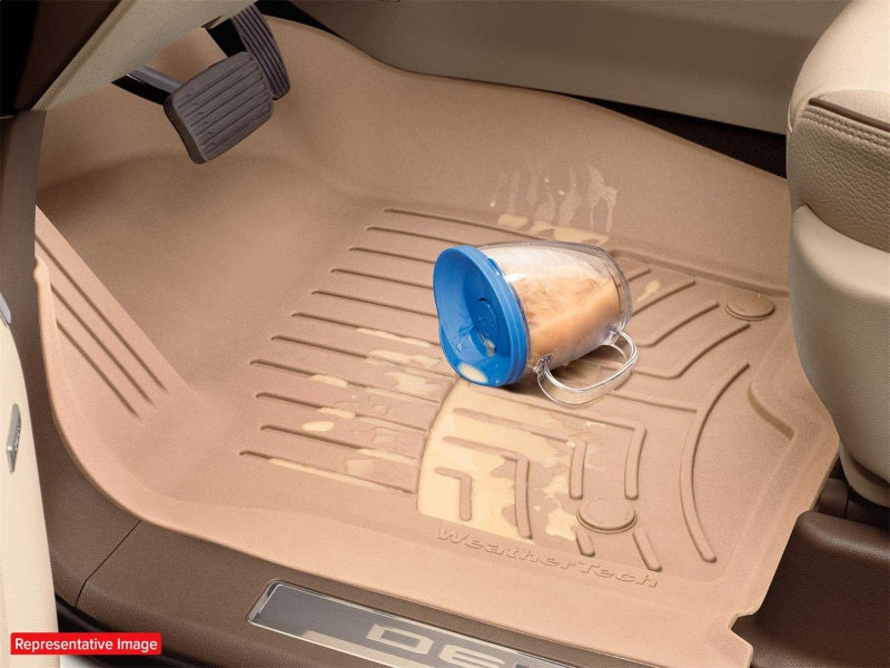 WeatherTech 2024 Toyota Grand Highlander (Incl. Hybrid) / Lexus TX/TX 500h Front FloorLiner HP - BlK with spilled drink