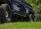 N-Fab Trail Slider Steps 19-20 Ford Ranger Crew Cab All Beds - SRW - Textured Black on off-road vehicle