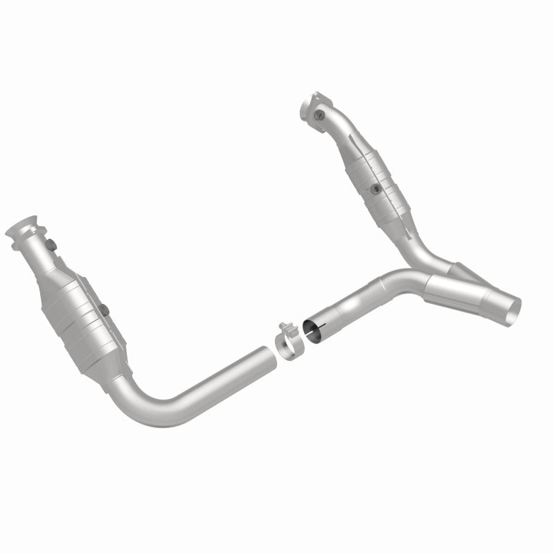 MagnaFlow Conv DF 09-10 Dodge Ram 1500 Pickup Truck 5.7L catalytic converter with mandrel-bent tubing and stainless steel.
