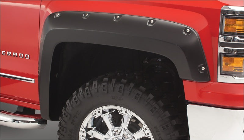 Bushwacker 19-21 Chevrolet Silverado 1500 Pocket Style Flares 4pc - Black Secondary image